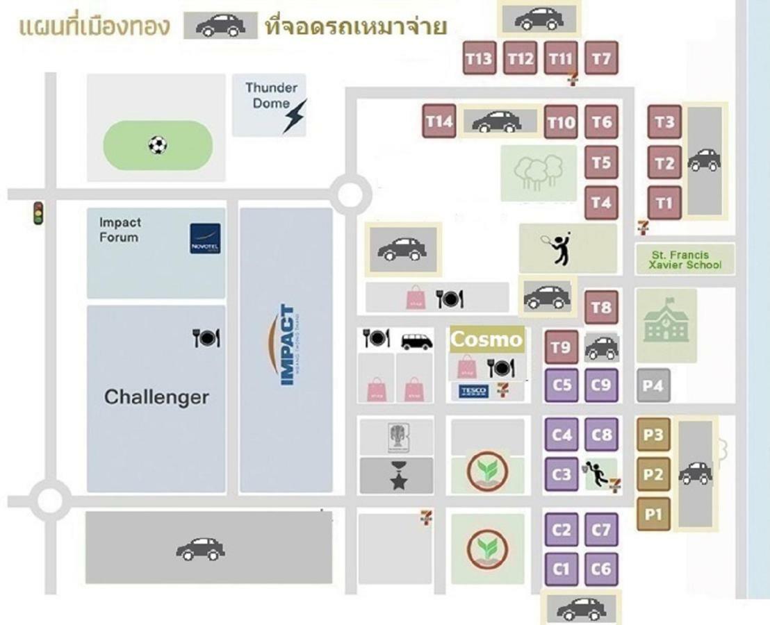 Condo C2 Impact 논타부리 외부 사진